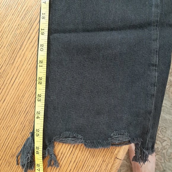 Free People Maggie Mid Rise Straight leg Women's Jeans, Washed Black,, Size 26, - Picture 5 of 13